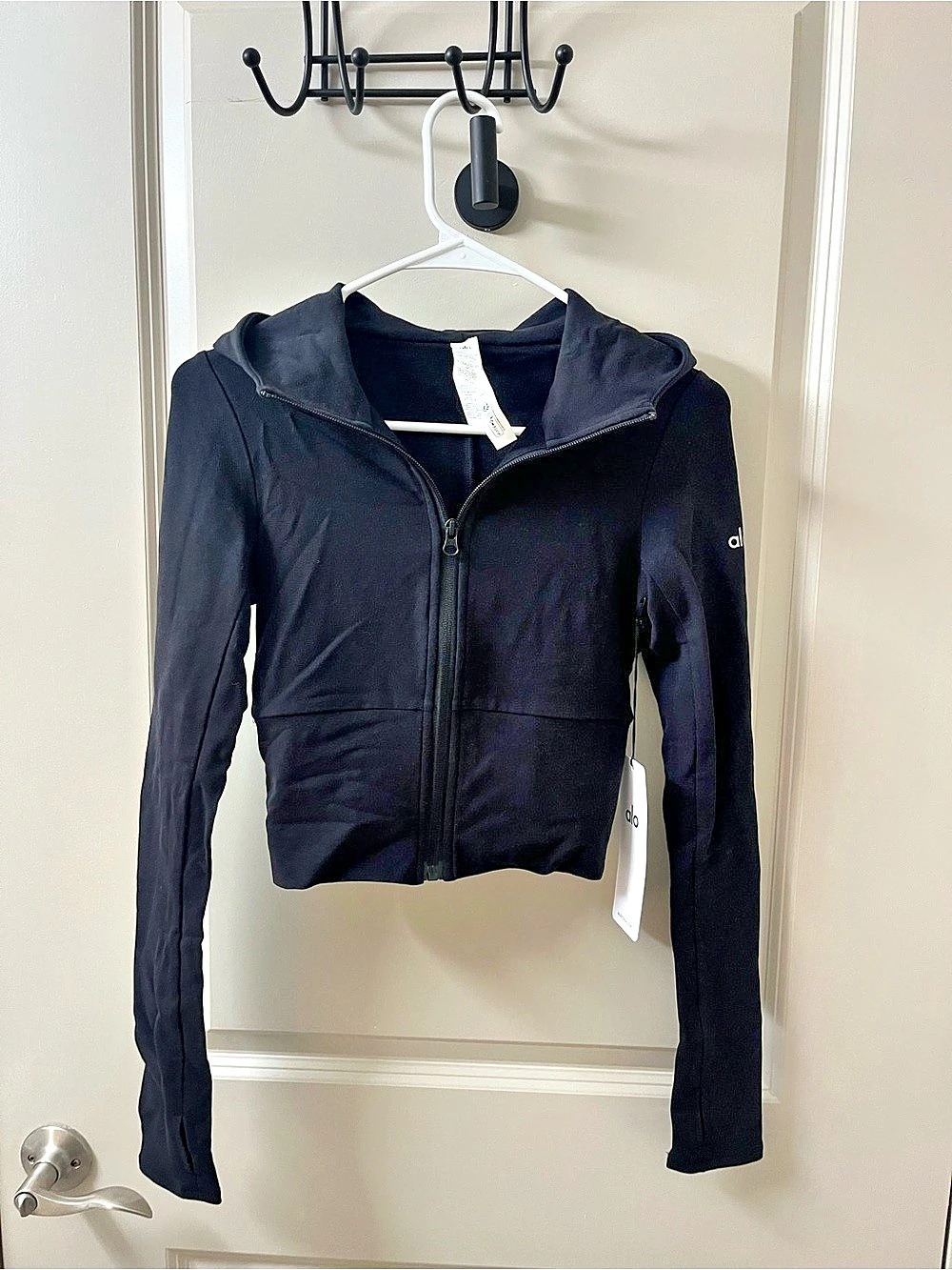 Alo Black Zip Jacket Size XS NWT
